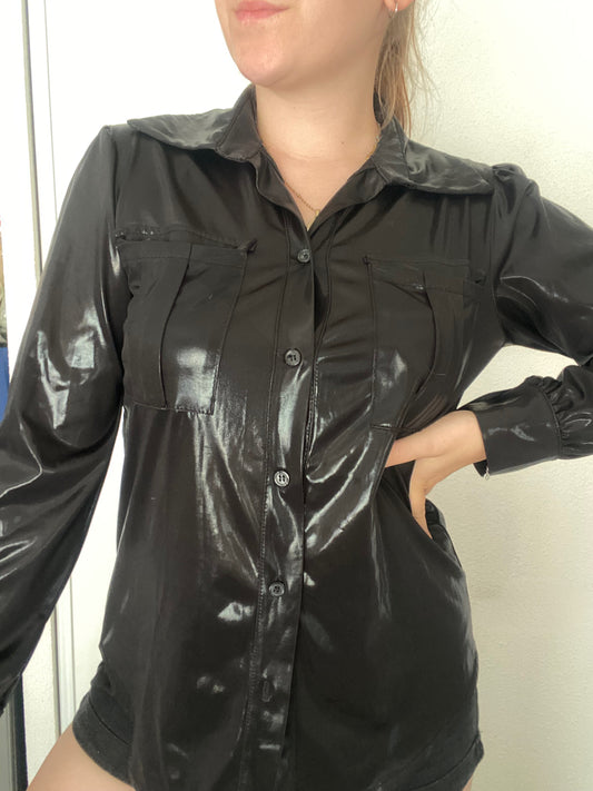 Chemise effet satin